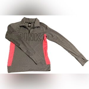 PINK Victoria's Secret Gray Pullover with Pink Accents size small